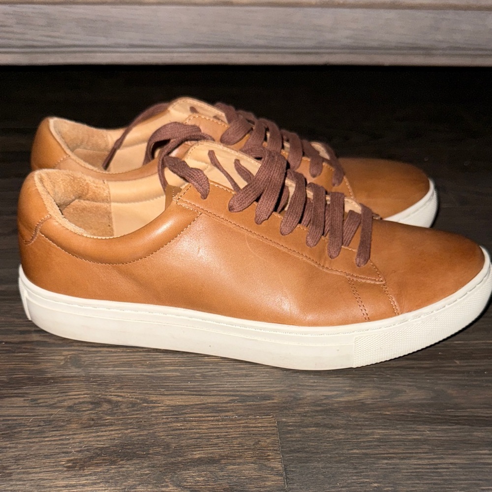 Quince Italian Leather Everyday Sneakers in Tan